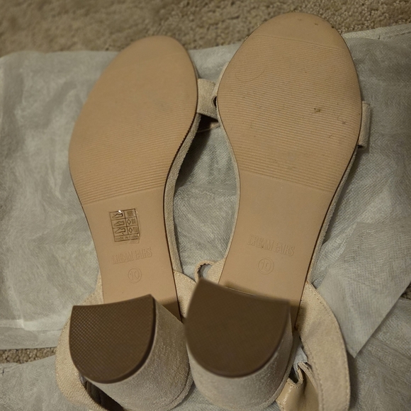 Dream Pairs Cream Heels Slingback Open Toe - Picture 5 of 7